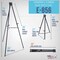 U.S. Art Supply 70" High Showroom XL Silver Metal Display Easel - Large Adjustable Height Portable Easel Stand, Sign Display, Holds 45 lbs - Floor & Tabletop Easels, Painting Stand